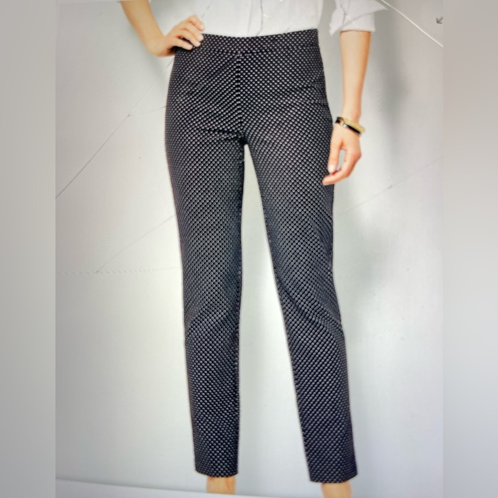 Talbots Chatham Slim LegAnkle Pant, Navy. White Dot🥰